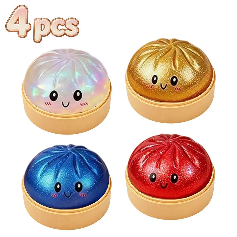 Dumpling Squishy Toy Case 24 Day Countdown Calendar Dumpling Mystery Box Squishy Sensory Anti Stress Squeeze Ball Fun Gift Toy