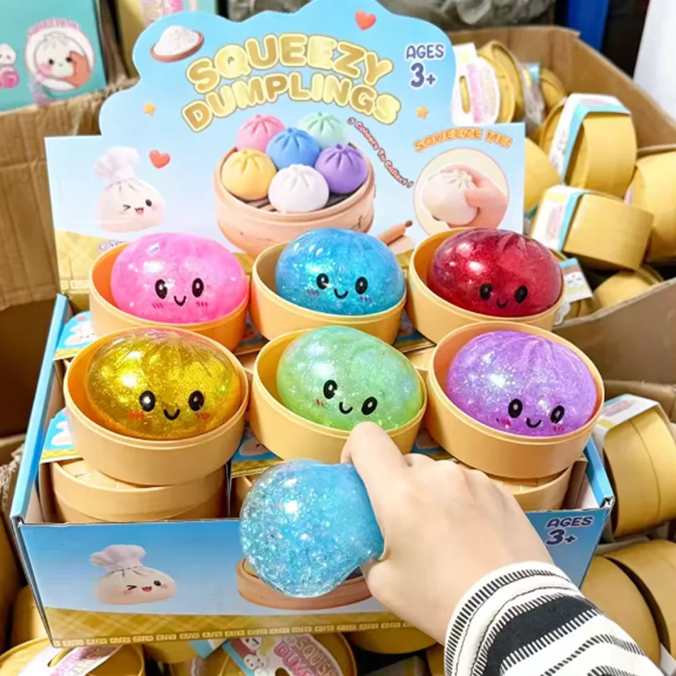 Dumpling Squishy Mysteries Dumplings Stress Relief Fidget Toys Home Office Desk Accessories Party Gift Mystery Dumpling Squishy
