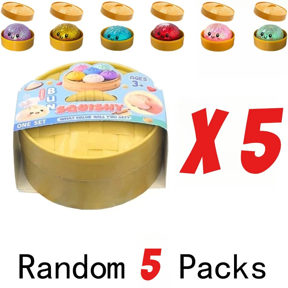 Dumpling Squishy Mysteries Dumplings Stress Relief Fidget Toys Home Office Desk Accessories Party Gift Mystery Dumpling Squishy