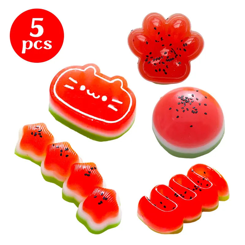 Fruits Squishy Toys Stress Relief Anti-Anxiety Stretchy Slow Rebound Banana Corn Eggplant Carrot Banana Watermelon Squeeze Toys