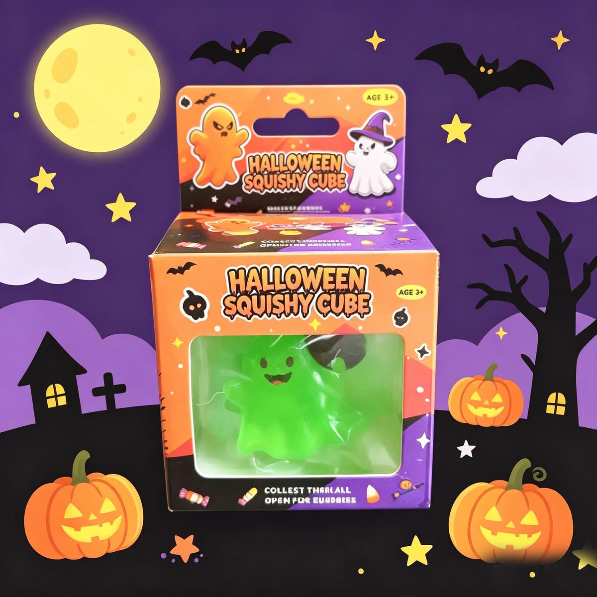 New Baby Boos Halloween Strss Ball Fidget Sensory Toys Press Squeeze Stress Relief Anxiety Squishy Toys for Adults Gifts