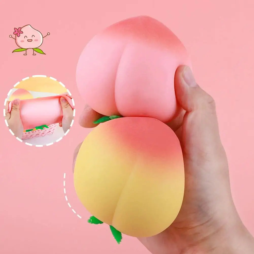 Peach stress-relieving toys – Slow Rising Stress Relief for Kids & Adults, Squeeze Anti-Anxiety Sensory Fidget Toy