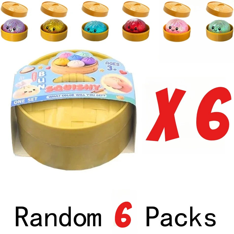 Dumpling Squishy Mysteries Dumplings Stress Relief Fidget Toys Home Office Desk Accessories Party Gift Mystery Dumpling Squishy