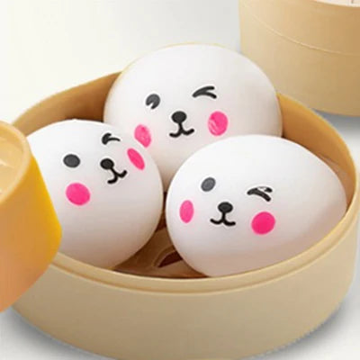 Dumpling Squishy Toys Cartoon Dumpling Anti Stress Ball Pinch Vent Fidget Sensory Toys Squishy Tabas Abreact SquishSurprise Gift