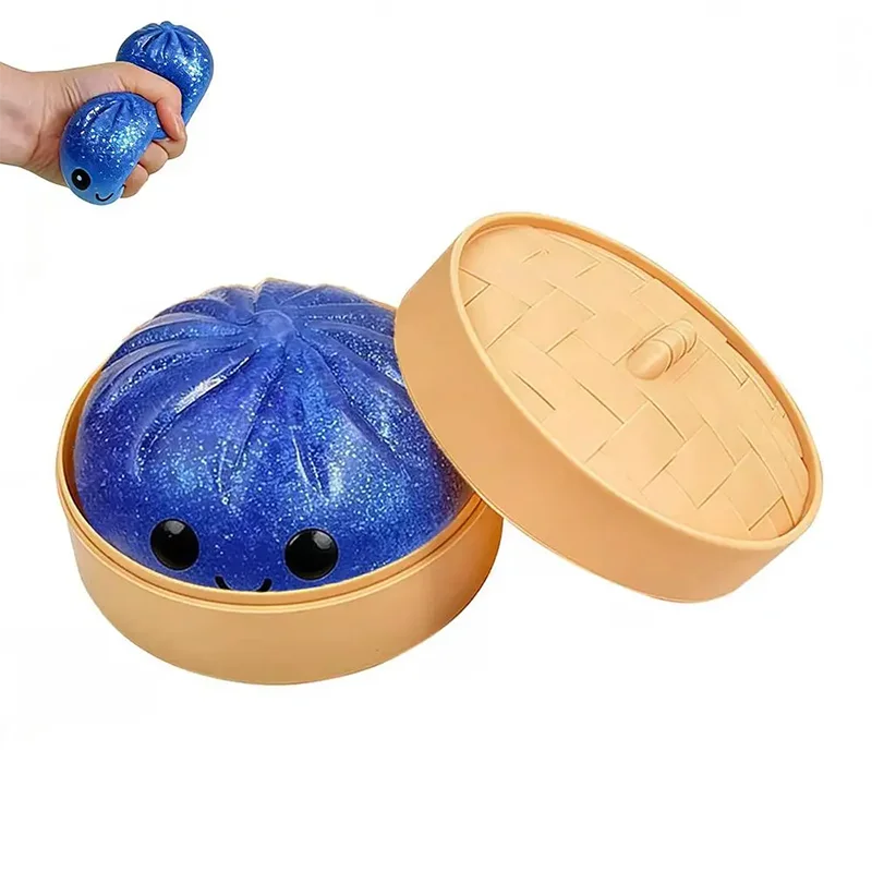 Dumpling Squishy Toy Case 24 Day Countdown Calendar Dumpling Mystery Box Squishy Sensory Anti Stress Squeeze Ball Fun Gift Toy