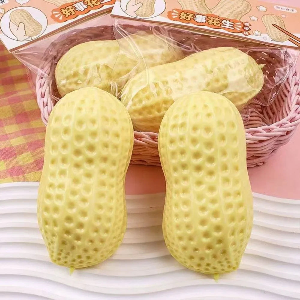 New Peanut Stress Toys Squeeze Ball Squishy Toy Buttery-Soft Feel Fidget Toy ASMR Sensory Anti Stress Toys for Kids&Adults