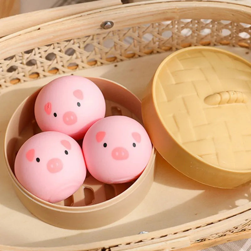 Dumpling Squishy Toys Cartoon Dumpling Anti Stress Ball Pinch Vent Fidget Sensory Toys Squishy Tabas Abreact SquishSurprise Gift