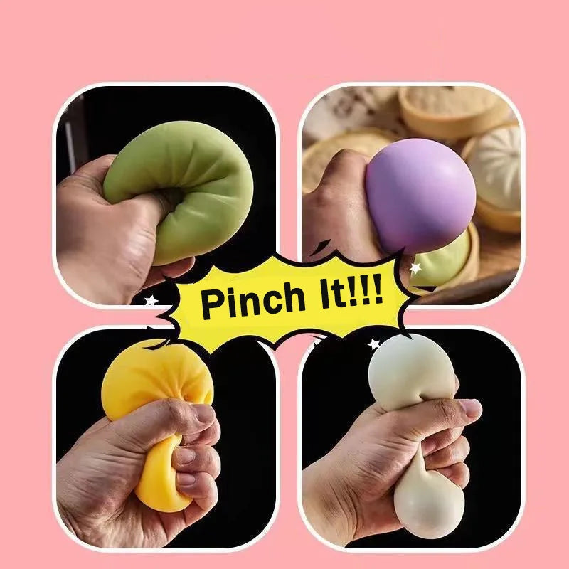 Dumpling Squishy Toys Cartoon Dumpling Anti Stress Ball Pinch Vent Fidget Sensory Toys Squishy Tabas Abreact SquishSurprise Gift