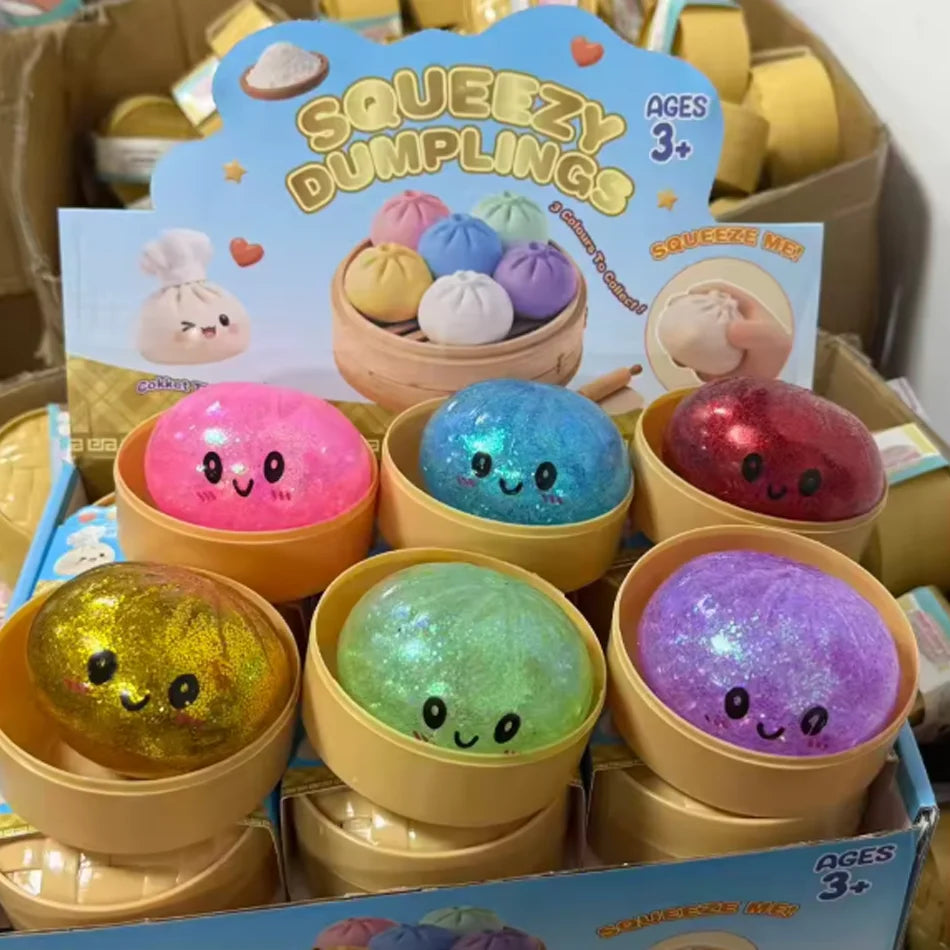 Dumpling Squishy Mysteries Dumplings Stress Relief Fidget Toys Home Office Desk Accessories Party Gift Mystery Dumpling Squishy