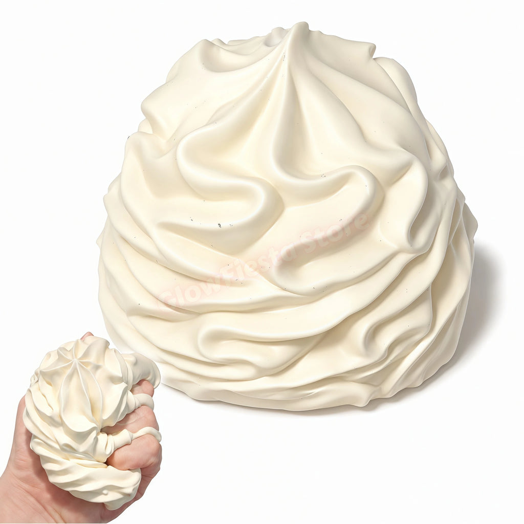 Crunchy Whipping Cream Stress Ball Squishy Toys Moldable Non-Bounce Squeeze Ball ASMR Sensory Anti Stress Fidget Toys for Adults