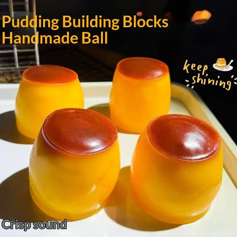 For Kids Adults Stress Relief Daily Play Simulation Caramel Pudding Squeeze Toy With Crispy Crunch Sound Stress Relief Toys