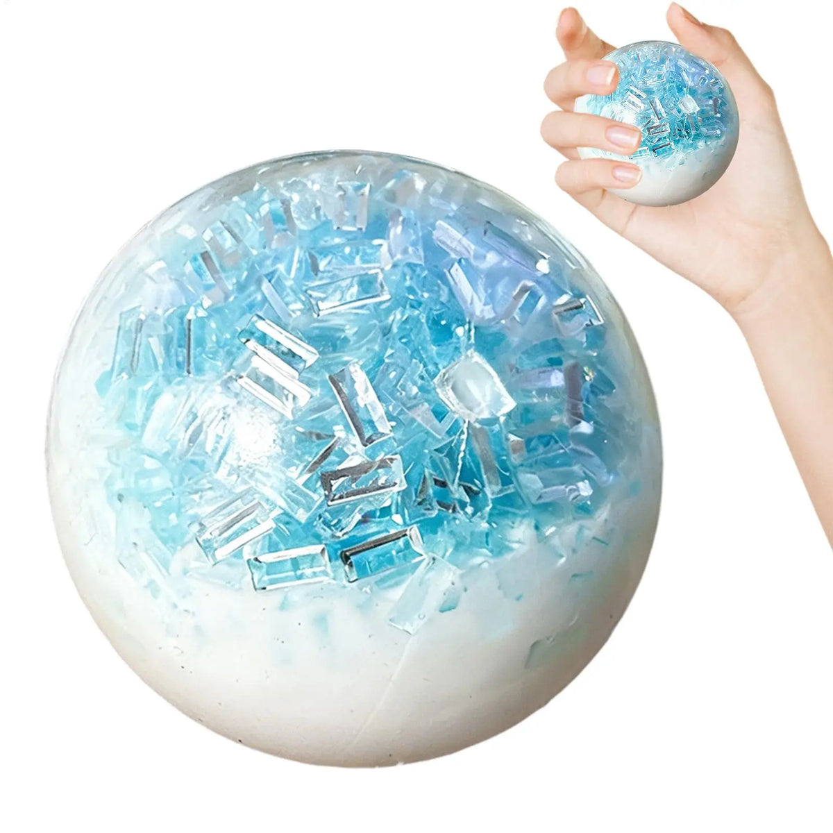 Stress Relief Ball Toy Stress Ball Crunchy Squeeze Noisy Squeeze Toys Anti Anxiety Toys For Kids Teens AdultsStudying Working