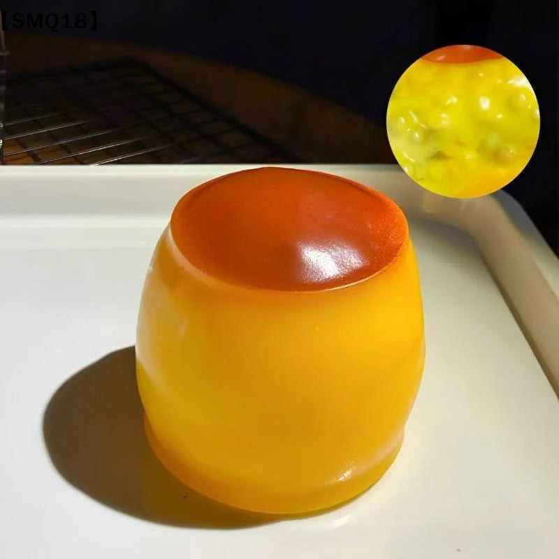 Crunchy Caramel Pudding Stress Ball Fidget Toys Food-shaped Pudding ASMR Sensory Stress Relief Toys For Adults Gift【SMQ】
