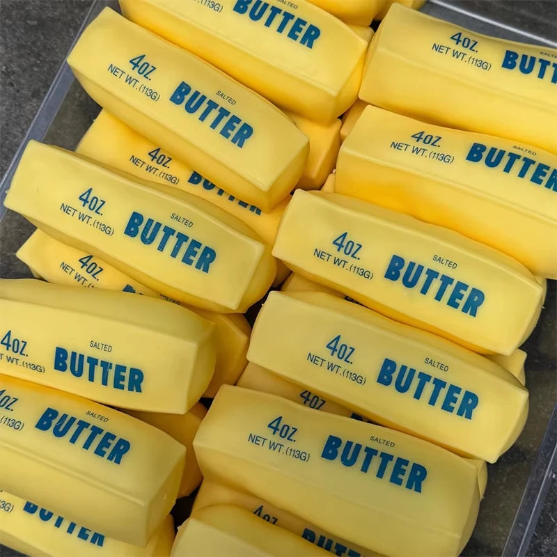 Stress Relief Toy Butter Stick Squishy Crunchy Stress Ball Fidget Toy Squeeze Toys for Xmas Gift