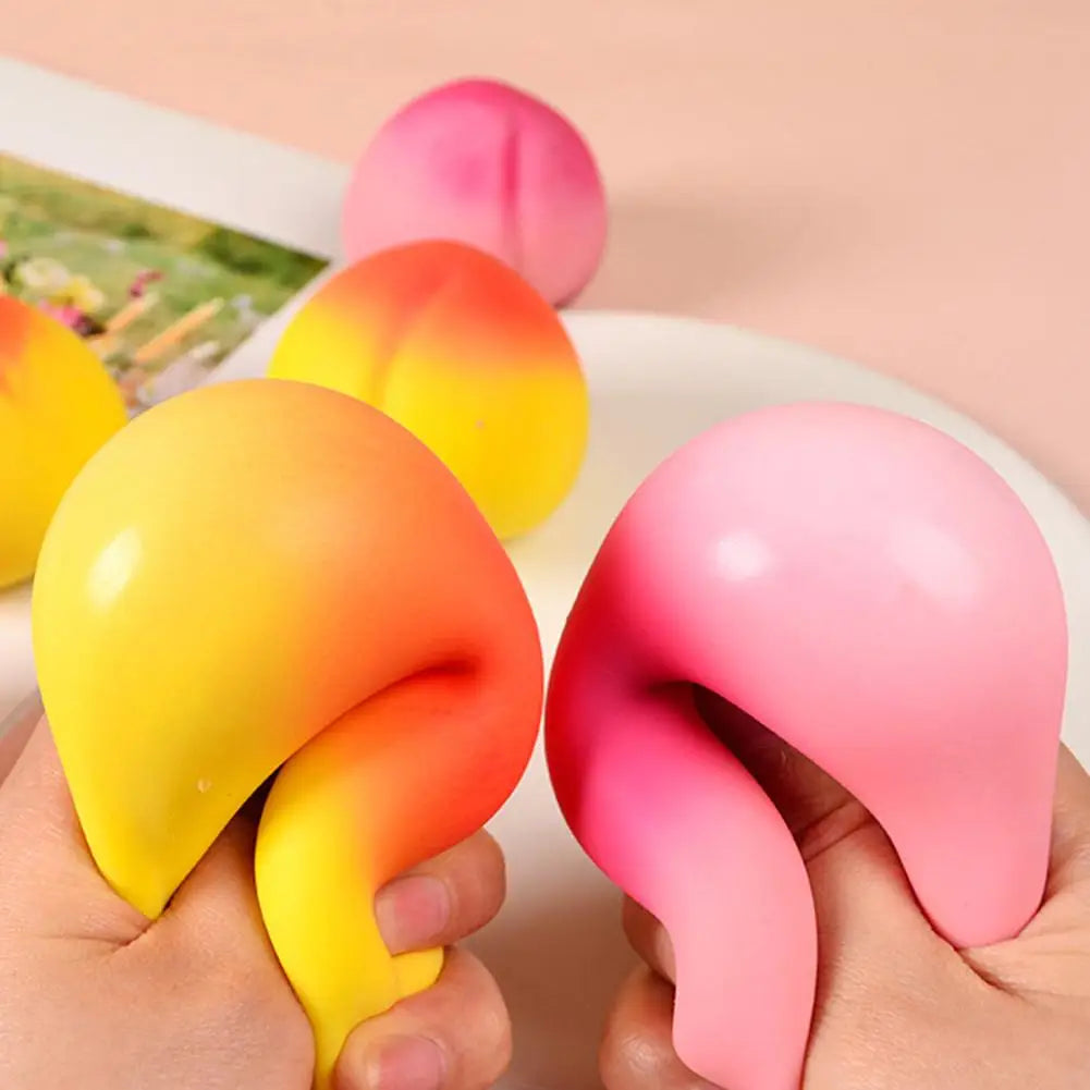 Peach stress-relieving toys – Slow Rising Stress Relief for Kids & Adults, Squeeze Anti-Anxiety Sensory Fidget Toy