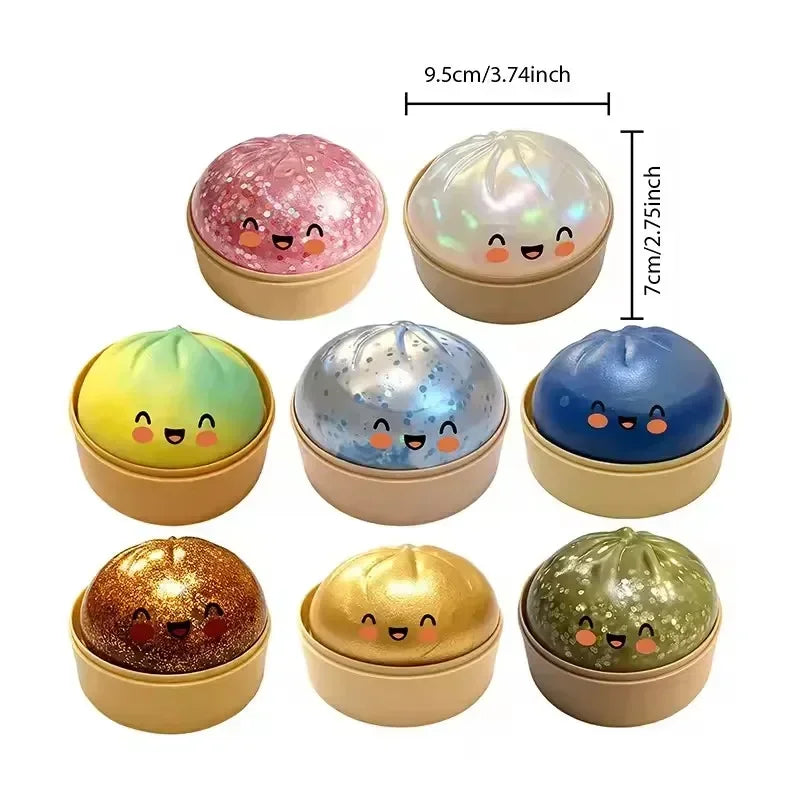 Ultra Rare Gold Glitter Dumpling Squishy | Viral Hidden Edition Slow Rise Soft Stress Relief Squishy