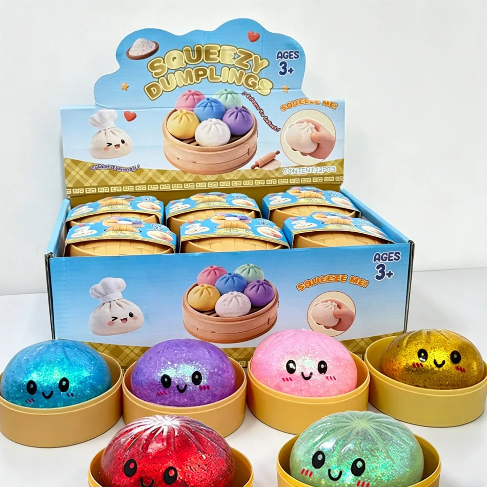 Dumpling Squishy Mysteries Dumplings Stress Relief Fidget Toys Home Office Desk Accessories Party Gift Mystery Dumpling Squishy
