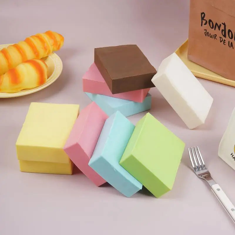 Stress Relief Toast Squeeze Toys Slowing Rising Sticky Sensory Fidget Toy For Adults Sensory Toys