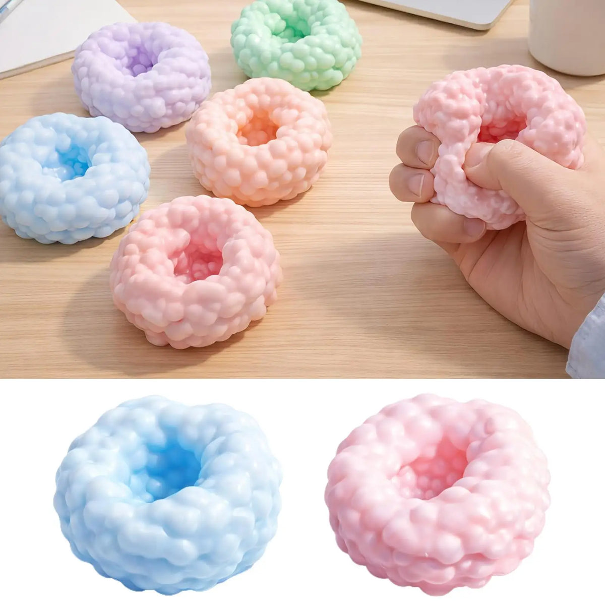 Crunchy Squishies Stress Ball Fidgets Toy Stress Anxiety Relief Balls Office Sand Filled Crunchy Balls Desk Squeeze Toys