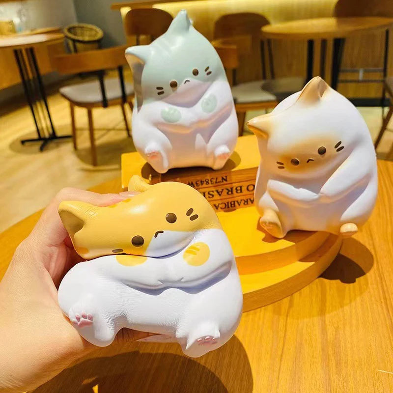 New Cat Stress Relief  Toy PU Slow Rising Squeeze Antistress Ball Cartoon Table Ornaments  Stress Reliever Toys