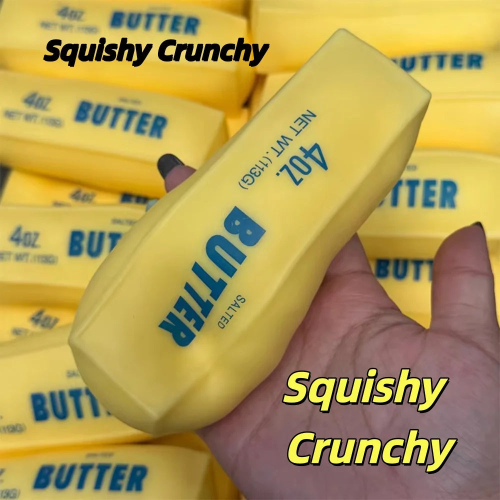 Stress Relief Toy Butter Stick Squishy Crunchy Stress Ball Fidget Toy Squeeze Toys for Xmas Gift