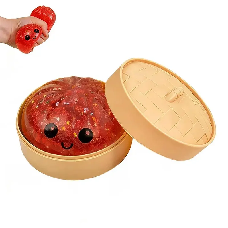 Dumpling Squishy Toy Case 24 Day Countdown Calendar Dumpling Mystery Box Squishy Sensory Anti Stress Squeeze Ball Fun Gift Toy