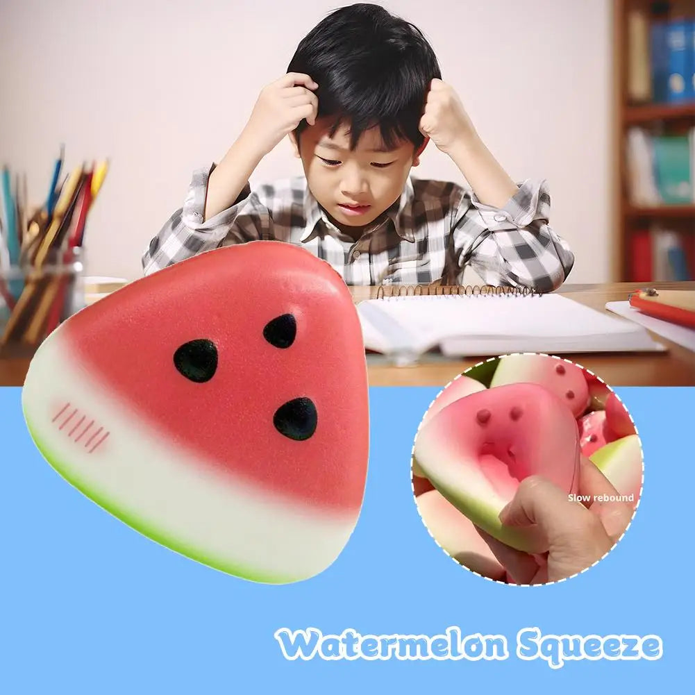 Stress Relief Fruit Toy Soft Slow Rising Watermelon Squishy Upgrade Squishy  Stress Balls Autism Sensory Toys