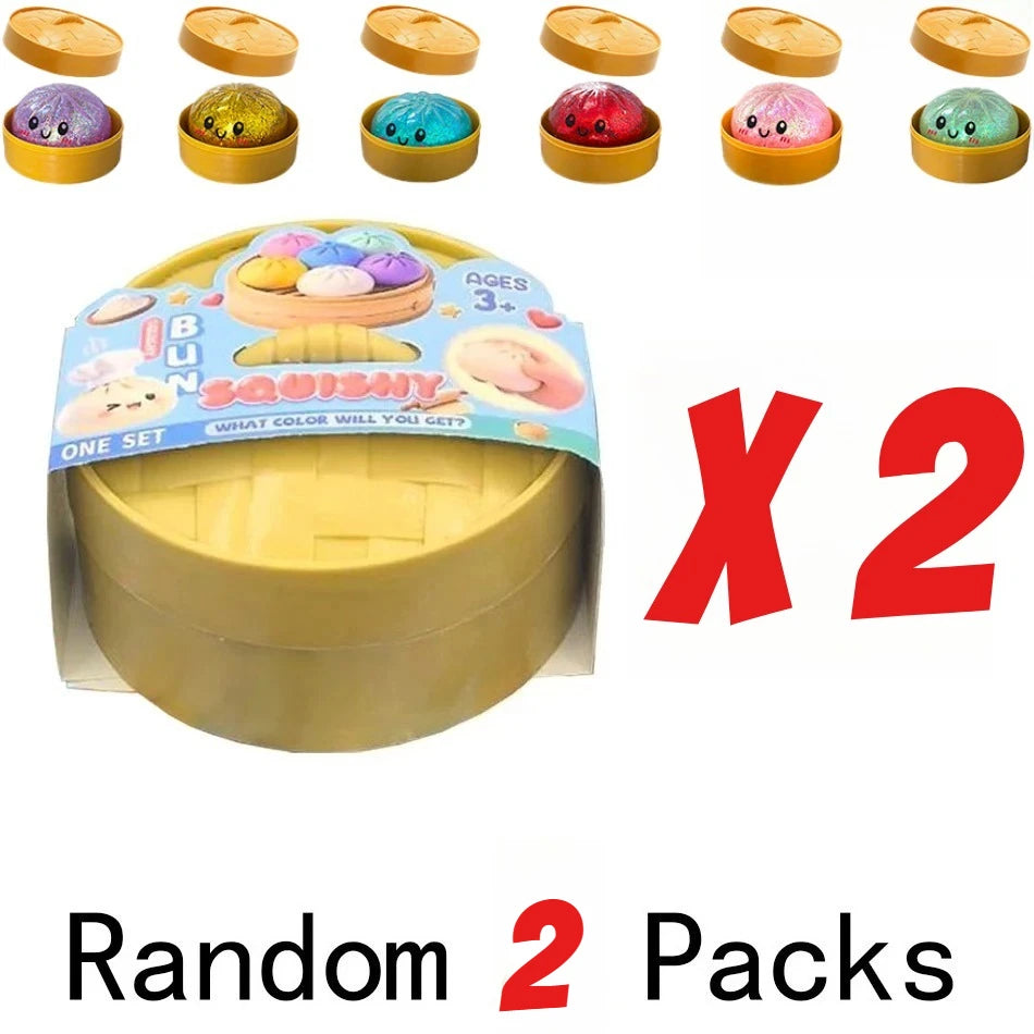 Dumpling Squishy Mysteries Dumplings Stress Relief Fidget Toys Home Office Desk Accessories Party Gift Mystery Dumpling Squishy