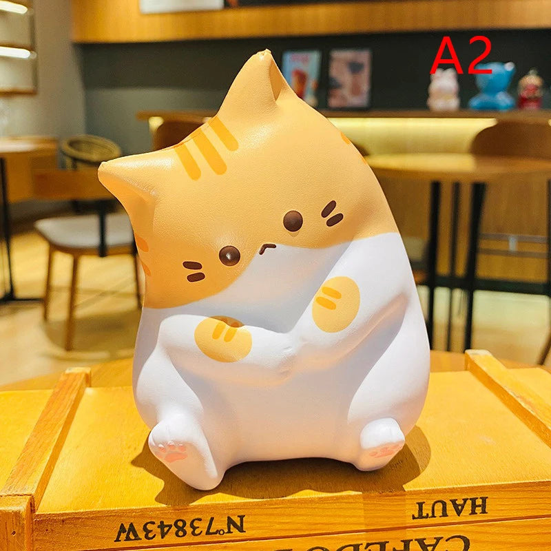 New Cat Stress Relief  Toy PU Slow Rising Squeeze Antistress Ball Cartoon Table Ornaments  Stress Reliever Toys