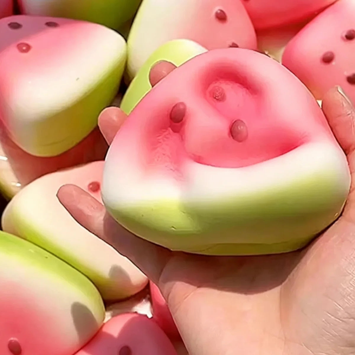 Hot stress relief toy  Funny Squishy  Watermelon Fidget Toy stress relief Slow Rising Fruit Pinch Squeeze Prop toys