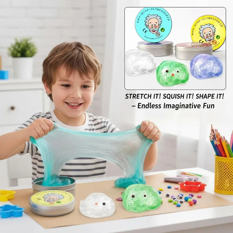 Stress Relief Toys Putty Crystal Vibrant Glass Mud Playdough Reusable Non-Newtonian Fluid Children's Toy Pinchle Birthday Gift