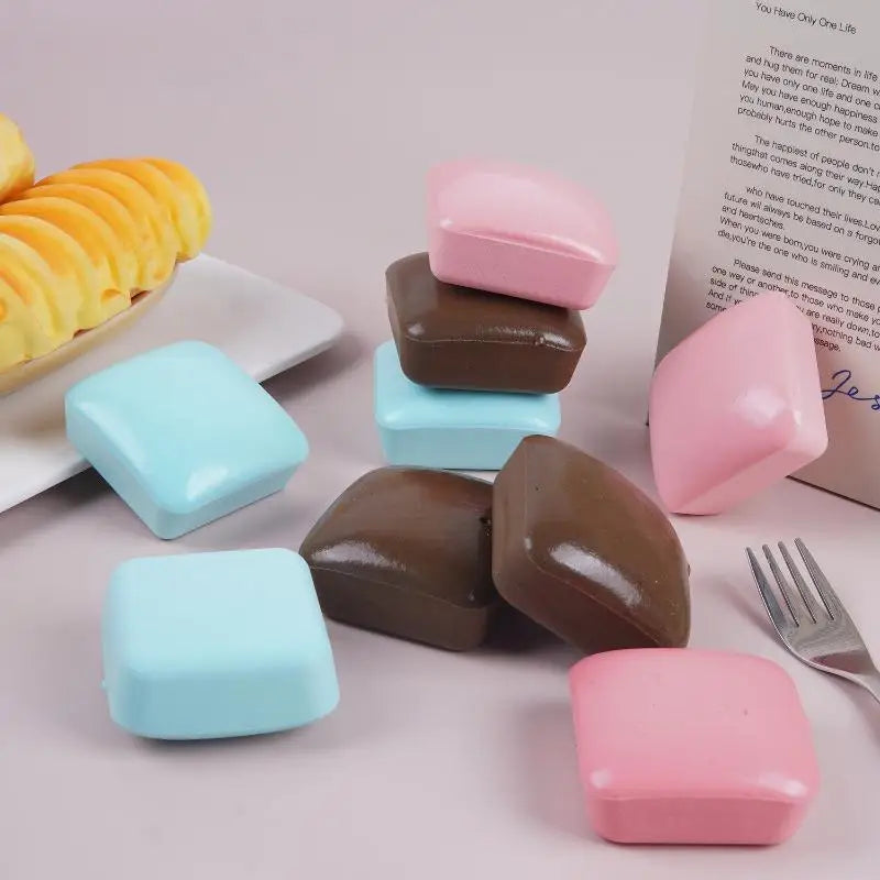 Stress Relief Toast Squeeze Toys Slowing Rising Sticky Sensory Fidget Toy For Adults Sensory Toys