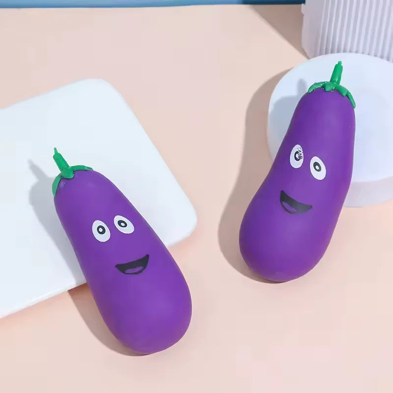 Fruits Squishy Toys Stress Relief Anti-Anxiety Stretchy Slow Rebound Banana Corn Eggplant Carrot Banana Watermelon Squeeze Toys