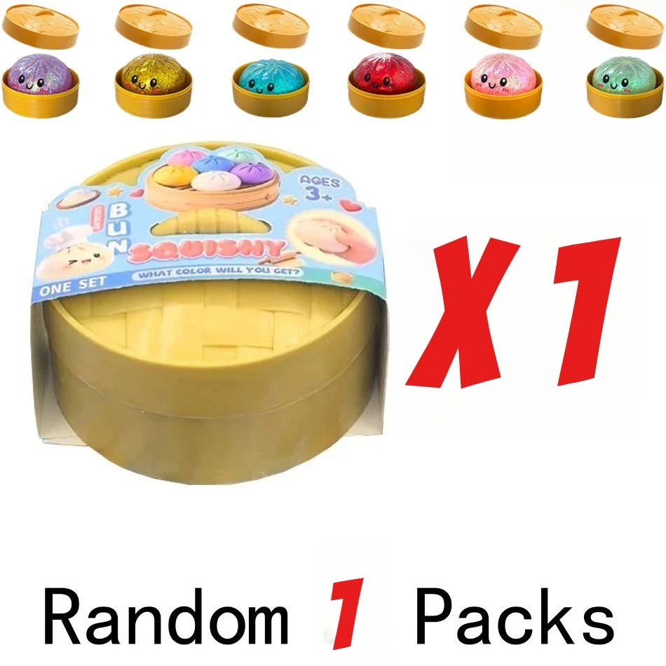 Dumpling Squishy Mysteries Dumplings Stress Relief Fidget Toys Home Office Desk Accessories Party Gift Mystery Dumpling Squishy