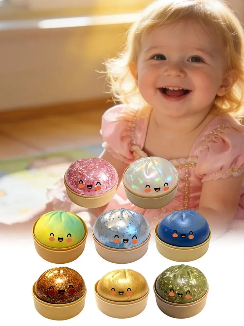 Dumpling Squishy Slow Rising Realistic Simulation Food Stress Relief Ball Desk Fidget Funny Birthday Gift for Friend Figurines