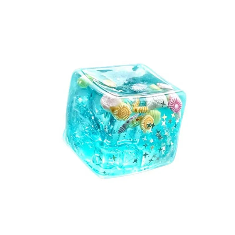 Taba Squishy Stress Balls Cube Ocean Sensory Fidget Toys Slow Rise Squishy Toys Anti Stress Toys for Adults Squeeze Relax Gifts