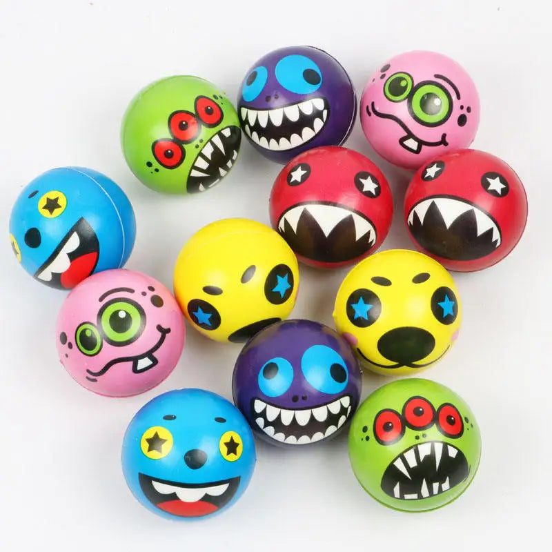 12PCS Funny Stress Relief Toys Squeeze Foam Ball Antiestres Juguete Ansiedad Regalos Cumpleaños Niños Para Invitados