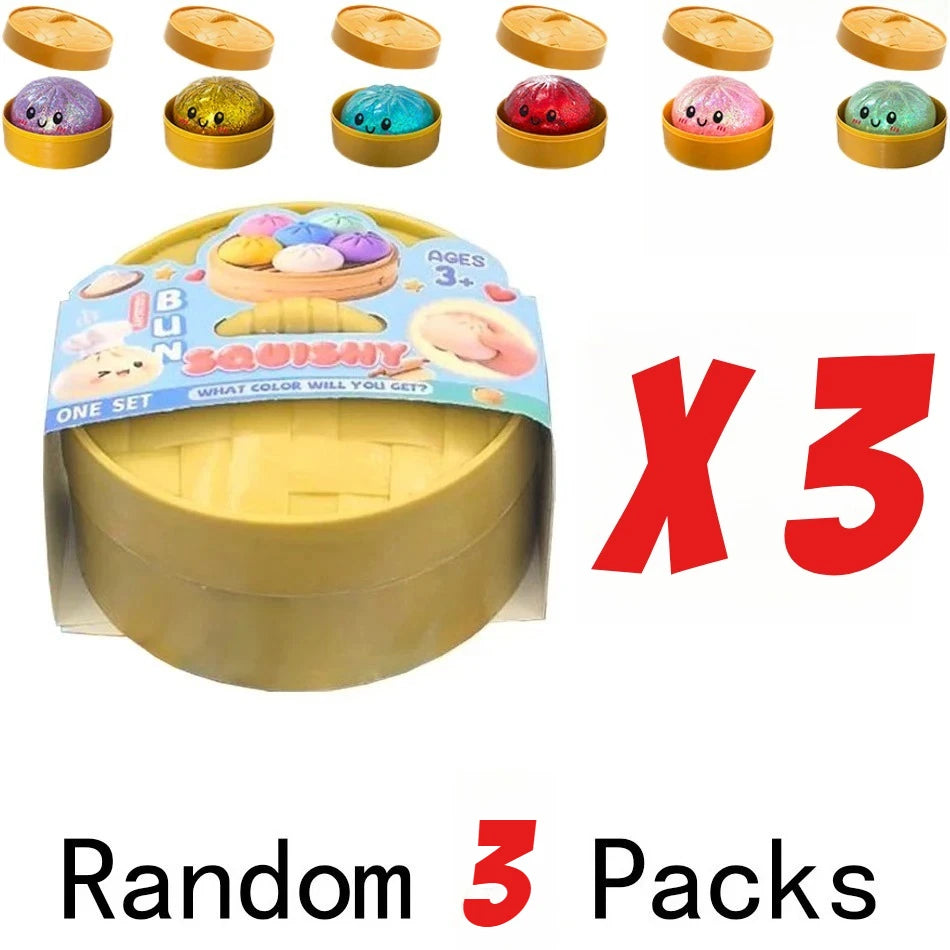 Dumpling Squishy Mysteries Dumplings Stress Relief Fidget Toys Home Office Desk Accessories Party Gift Mystery Dumpling Squishy