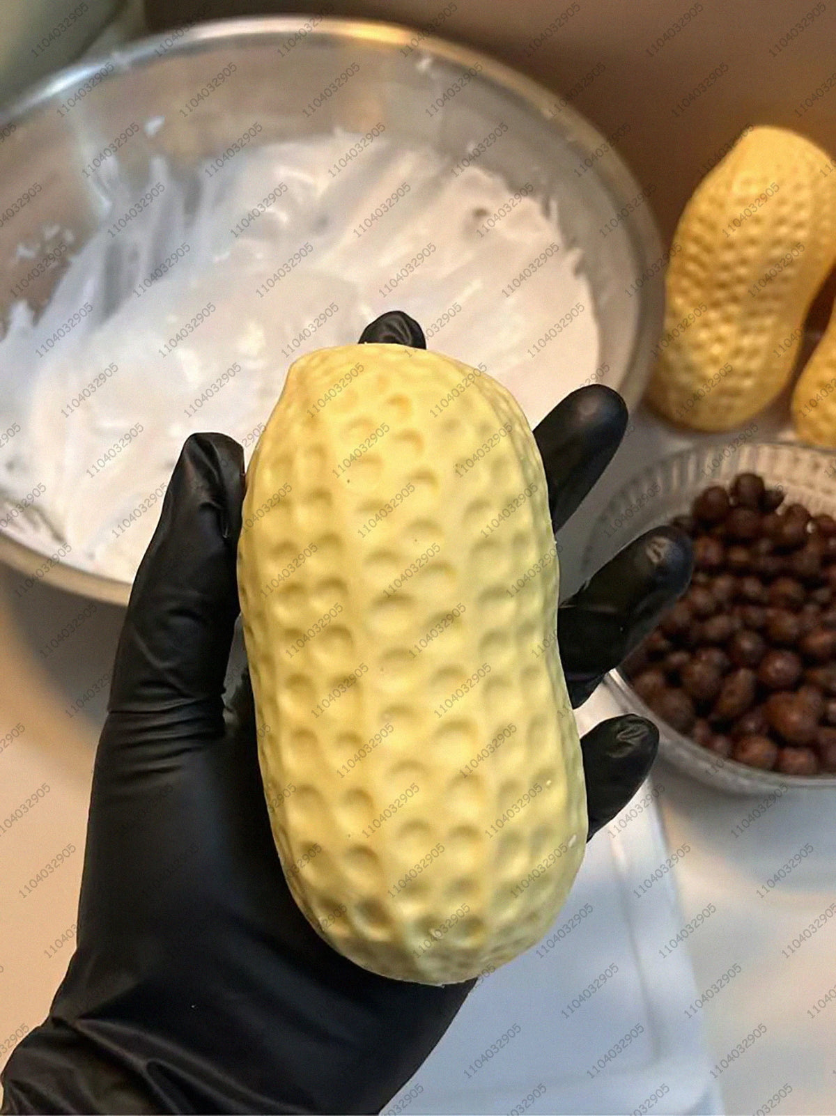 Crunchy Peanut Stress Ball Food-Shaped Squeeze Ball Squishy Toys ASMR Sensory Anti Stress Fidget Toys for Adults Recess Desk Toy