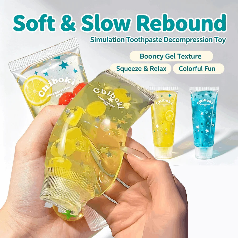 Toothpaste Stress Ball Squishy Shapeable Toy Soft Slow Rising Deformable Asmr Fidget Toys for Kids & Adults Anti Stress Gifts