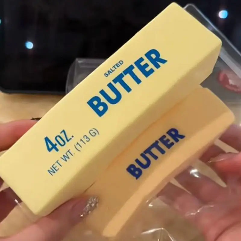 1PC Antistress Butter Stick Stress & Anxiety Relief Fidget Toys Slow Rising Squishy Squeeze Elastic Cheese Stick Prank Toys