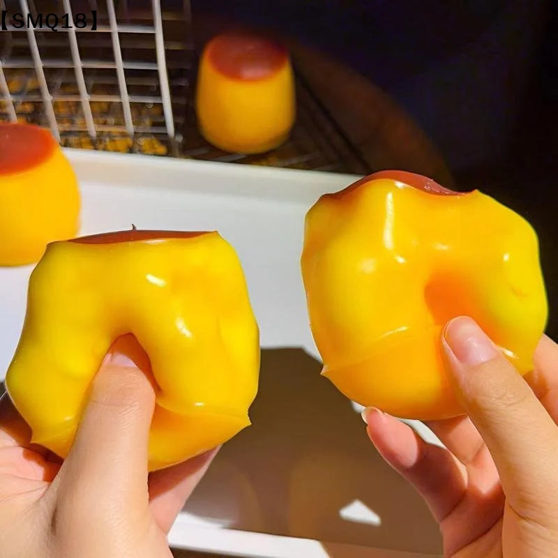 Crunchy Caramel Pudding Stress Ball Fidget Toys Food-shaped Pudding ASMR Sensory Stress Relief Toys For Adults Gift【SMQ】