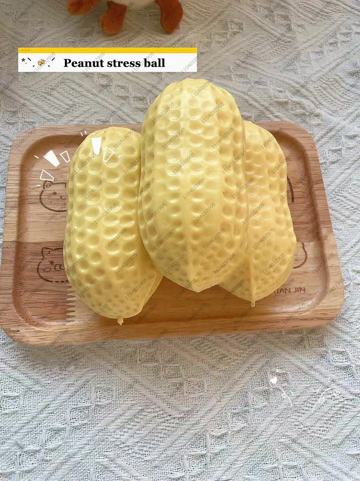 Crunchy Peanut Stress Ball Food-Shaped Squeeze Ball Squishy Toys ASMR Sensory Anti Stress Fidget Toys for Adults Recess Desk Toy