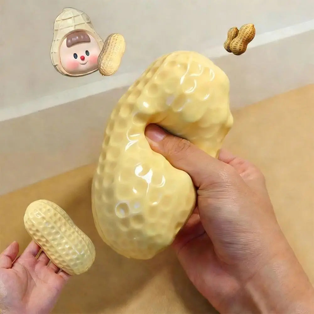 New Peanut Stress Toys Squeeze Ball Squishy Toy Buttery-Soft Feel Fidget Toy ASMR Sensory Anti Stress Toys for Kids&Adults