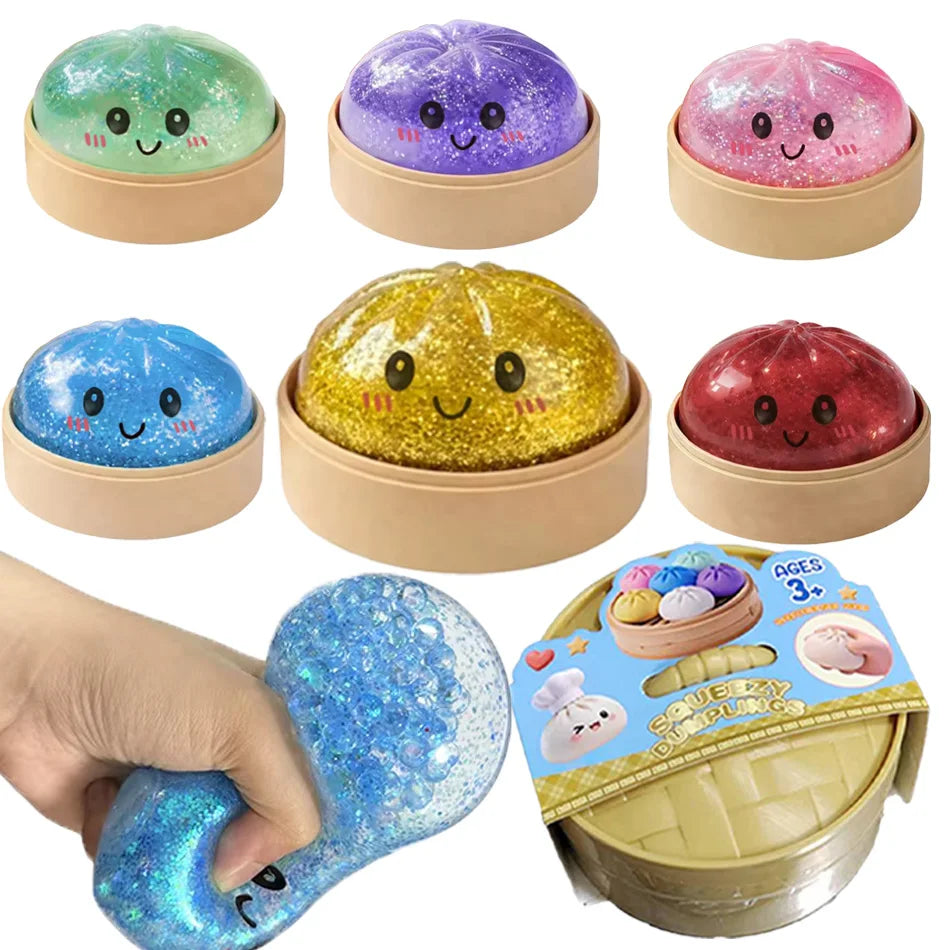 Dumpling Squishy Mysteries Dumplings Stress Relief Fidget Toys Home Office Desk Accessories Party Gift Mystery Dumpling Squishy