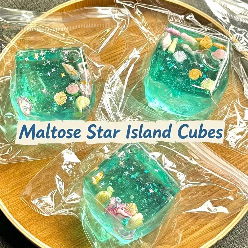 Taba Squishy Stress Balls Cube Ocean Sensory Fidget Toys Slow Rise Squishy Toys Anti Stress Toys for Adults Squeeze Relax Gifts