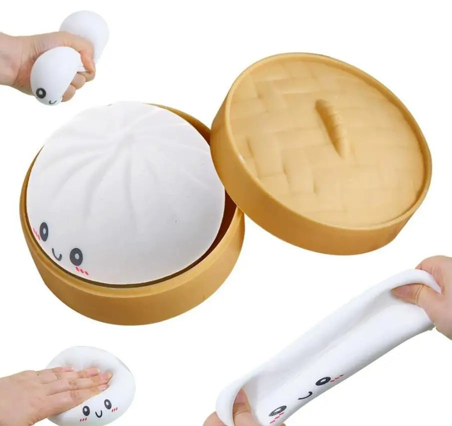 Dumpling Squishy Toys Cartoon Dumpling Anti Stress Ball Pinch Vent Fidget Sensory Toys Squishy Tabas Abreact SquishSurprise Gift