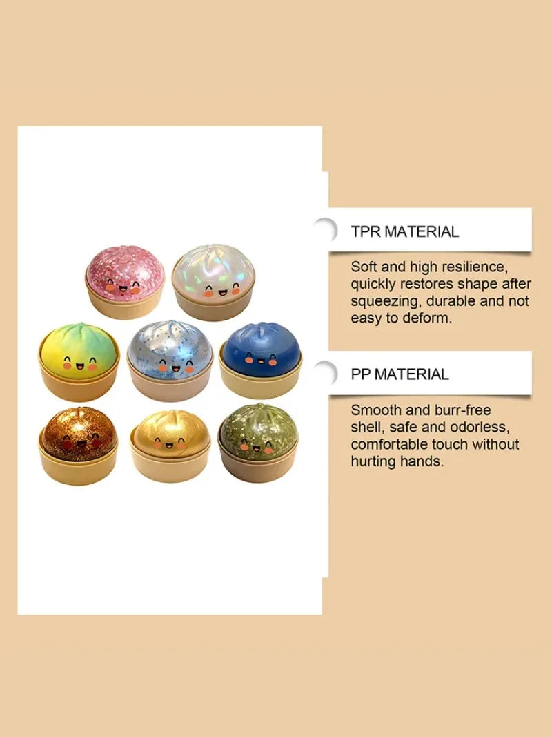 Dumpling Squishy Slow Rising Realistic Simulation Food Stress Relief Ball Desk Fidget Funny Birthday Gift for Friend Figurines