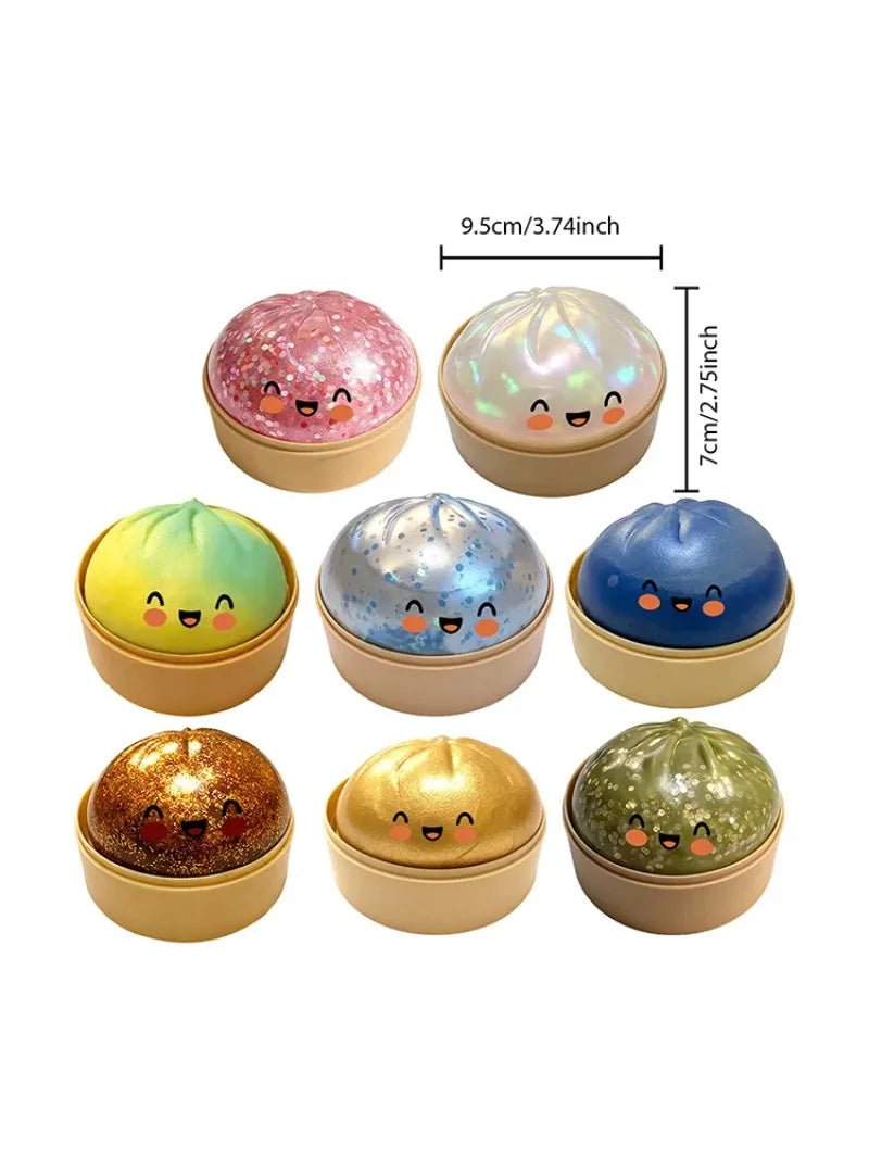 Dumpling Squishy Slow Rising Realistic Simulation Food Stress Relief Ball Desk Fidget Funny Birthday Gift for Friend Figurines