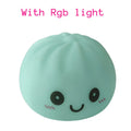 Dumpling Squishy  Simulation Night Light Soft Light-up Bubble Spitting Bun Birthday Gift Colorful Dumping Toy Squishy Gifts